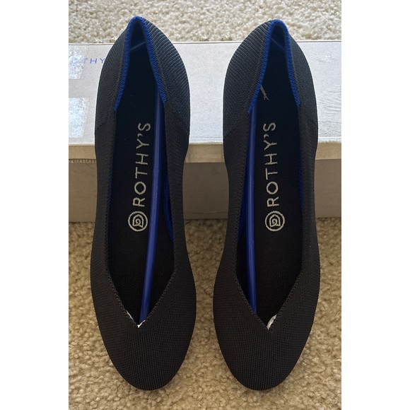 NWT Rothy’s Black Solid Round Toe Flats - Picture 2 of 8